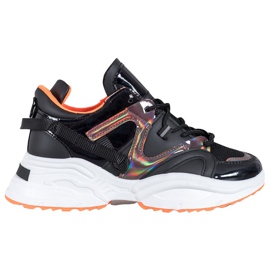 Weide Scarpe da ginnastica alla moda nero arancia