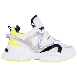 Weide Scarpe da ginnastica alla moda bianco nero grigio giallo