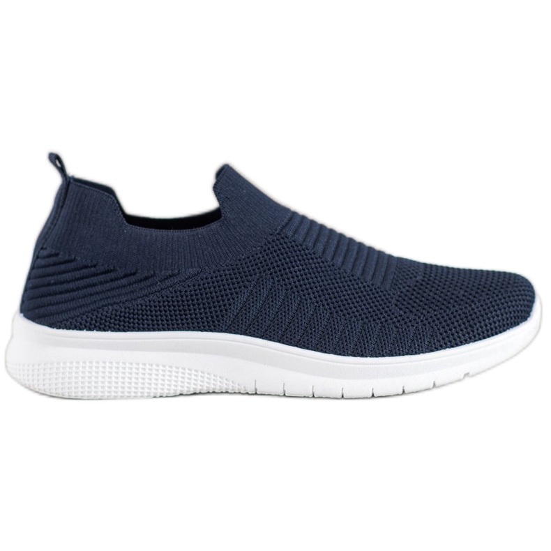SHELOVET Scarpe Slip-On in tessuto blu navy