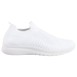 SHELOVET Scarpe Slip-On in tessuto bianca