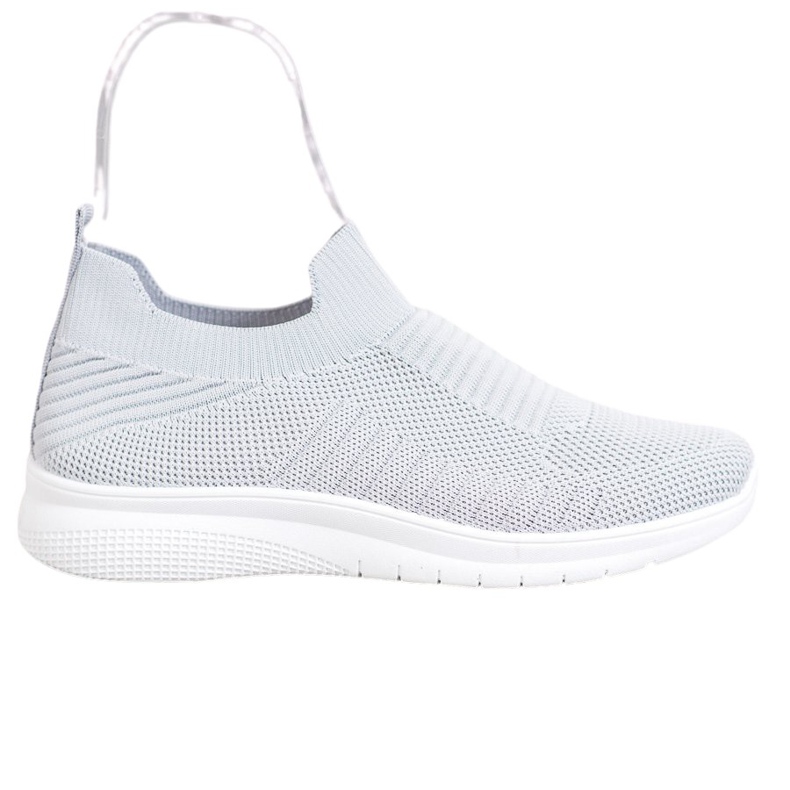 SHELOVET Scarpe Slip-On in tessuto grigio