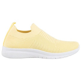 SHELOVET Scarpe Slip-On in tessuto giallo