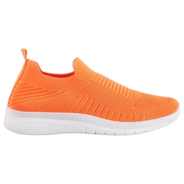 SHELOVET Scarpe Slip-On in tessuto arancia