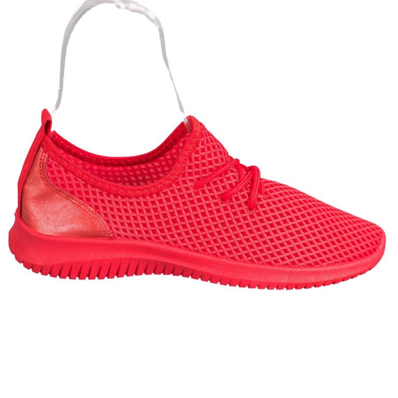 SHELOVET Sneakers traforate allacciate rosso