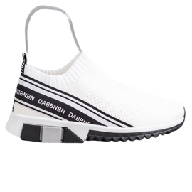 SHELOVET Scarpe sportive in tessuto bianco nero