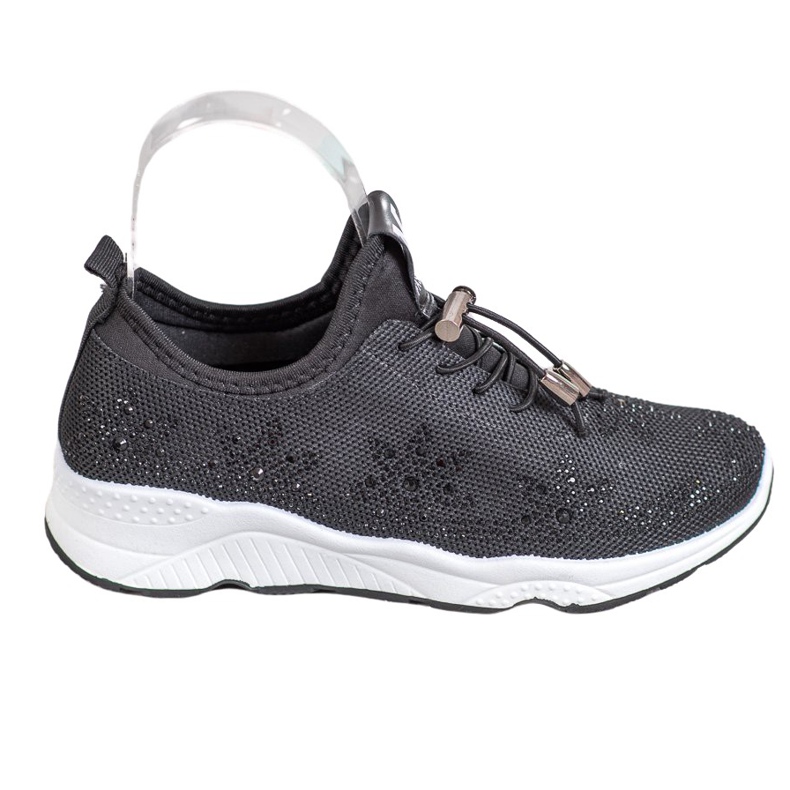 SUPER COOL Sneakers Nere Con Cristalli nero