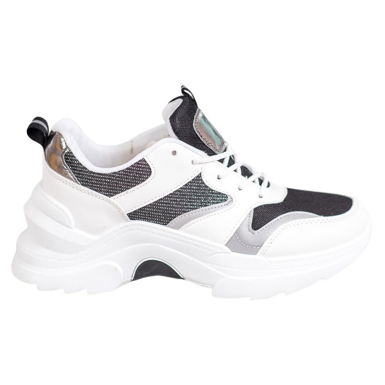 SHELOVET Scarpe da ginnastica alla moda bianca nero