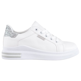 SHELOVET Sneakers allacciate alla moda bianca grigio