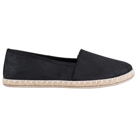 SHELOVET Espadrillas Nere Con Glitter nero