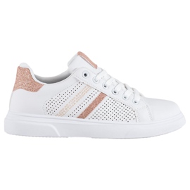SHELOVET Sneakers bianche traforate bianco giallo