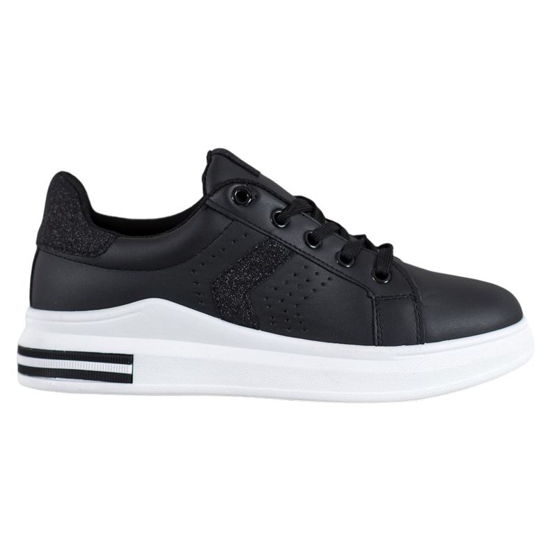 SHELOVET Sneakers Con Inserti Glitter nero