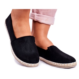 NEWS Espadrillas da donna nere slip-on nero