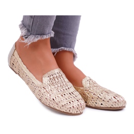 Ballerine da donna Lu Boo Intrecciate Dorate 4Ever d'oro