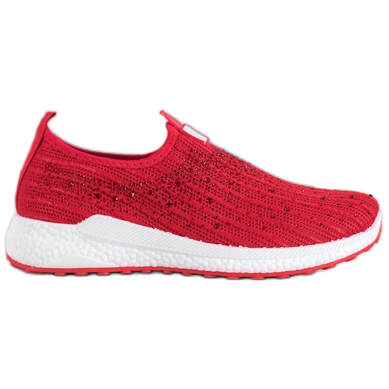 SHELOVET Scarpe rosse con cristalli rosso