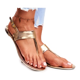 Lu Boo | Sandali Nora II-GAT oro a specchio d'oro