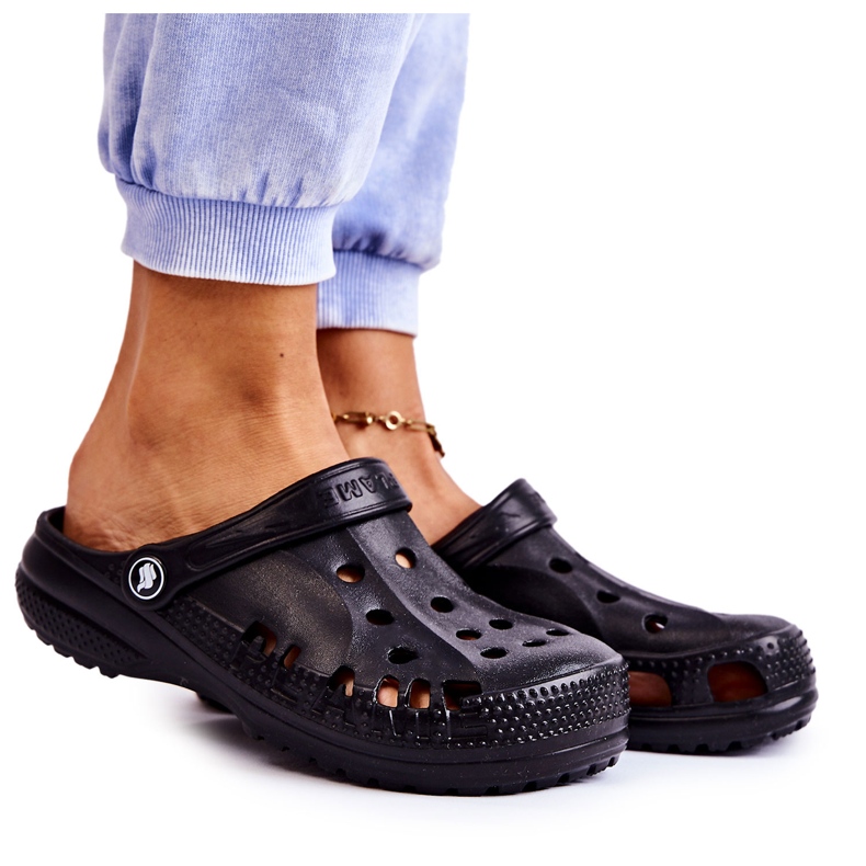Flameshoes Ciabatte da donna nere leggere Eva nero