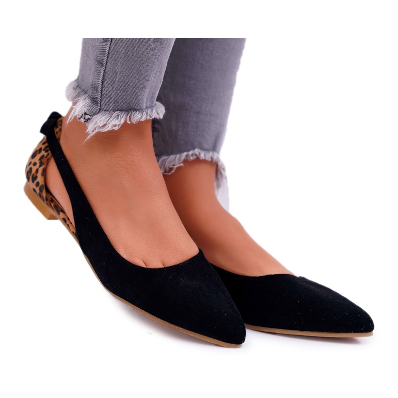 Lu Boo Ballerina In Pelle Scamosciata Nera Spitz Better nero