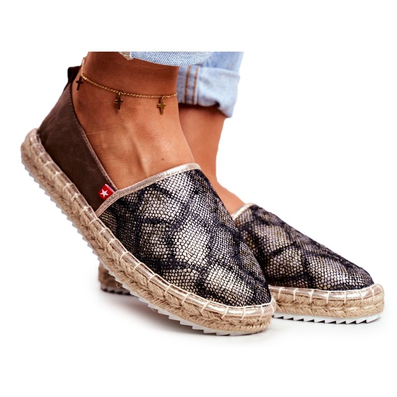Espadrillas da Donna, Suola Intrecciata Marrone Big Star FF274A515