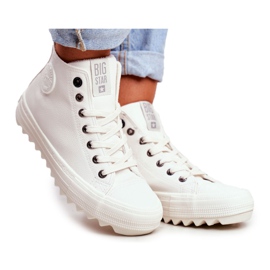 Sneakers da donna Big Star High Warm White GG274108 bianco