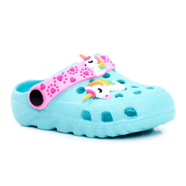 Bona Pantofole per bambini in schiuma Crocs Blue Unicorn Lily viola