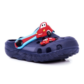PB2 Pantofole Bambini Schiuma Crocs Navy Blue Cars Bruno blu navy
