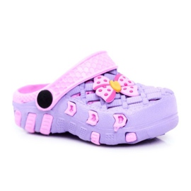 NEWS Pantofole per bambini Foam Crocs Violet Bow Susan viola