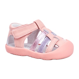 Apawwa Sandali Bambini con Velcro Glitter Rosa Ontario grigio