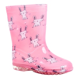 Stivali da pioggia in gomma per bambini Pink Bunny rosa
