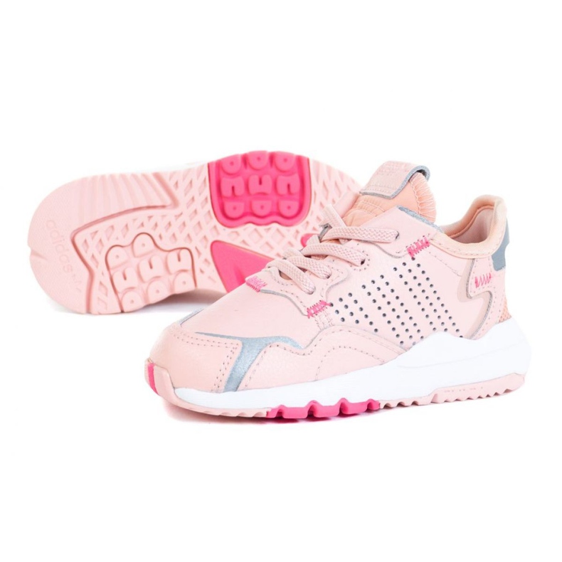 Adidas Nite Jogger El I Jr EG6992 rosa grigio