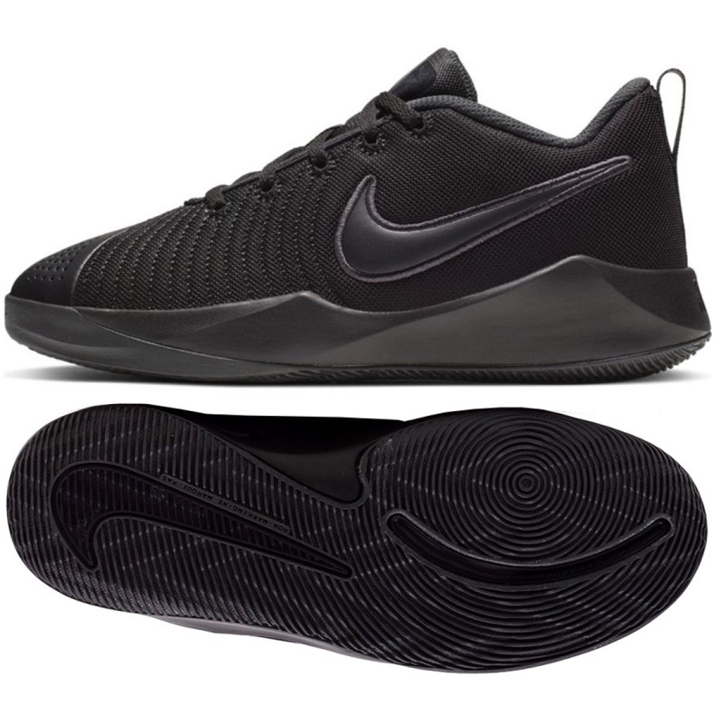 Scarpa Nike Team Hustle Quick 2 Jr AT5298-001 nero nero