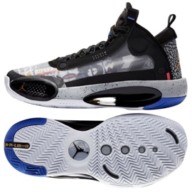 Nike Air Jordan Xxxiv Basso Jr CZ7742-008 nero grigio multicolore