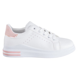 RTX WALK Sneakers in ecopelle alla moda bianco rosa