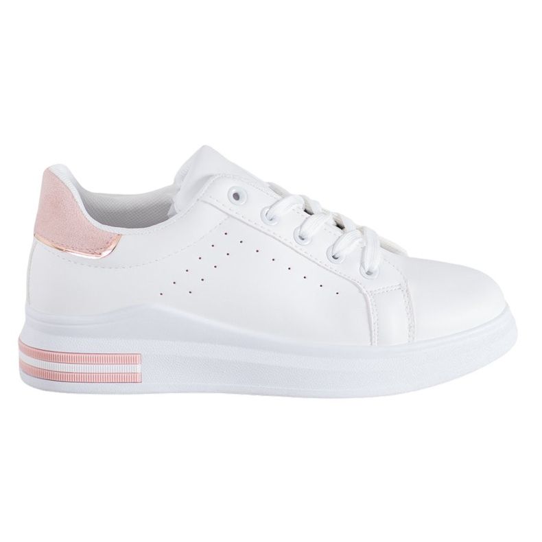 RTX WALK Sneakers in ecopelle alla moda bianca rosa