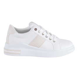 RTX WALK Sneakers Con Inserti Beige bianca rosa
