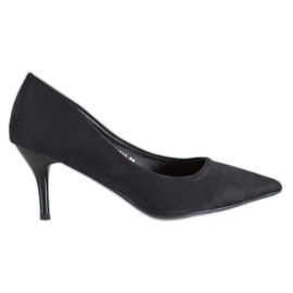 SHELOVET Scarpe col tacco nere in camoscio nero