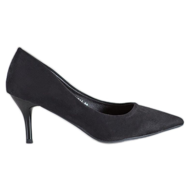 SHELOVET Scarpe col tacco nere in camoscio nero