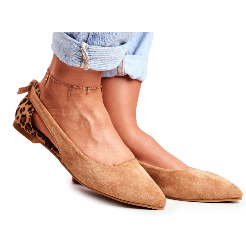 Lu Boo Ballerina In Spitz Suede Camel Better marrone