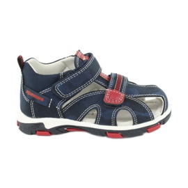 Apawwa Sandali da bambino con velcro Navy Goreno rosso blu navy
