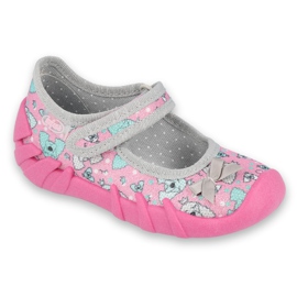 Scarpe per bambini Befado 109P201 rosa grigio multicolore