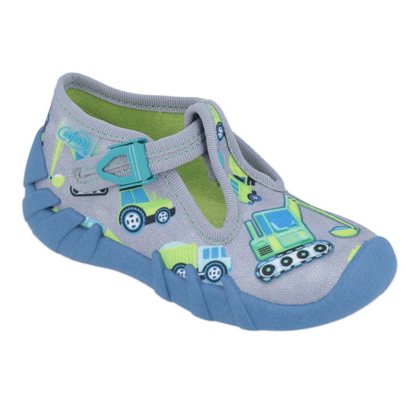 Scarpe per bambini Befado 110P371 blu grigio verde giallo