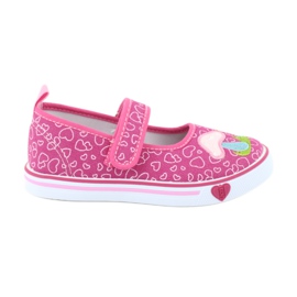 American Club Sneakers ballerine con velcro TEN15 cuori blu rosa verde
