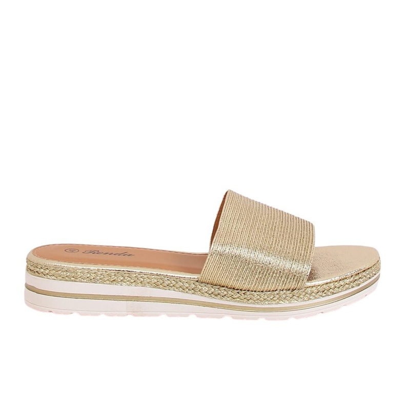 Pantofole dorate da donna dorate 222-32II Gold d'oro
