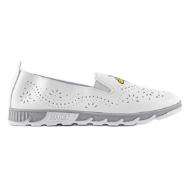 Sneakers bianche traforate con l'impronta JH81172-1 bianco