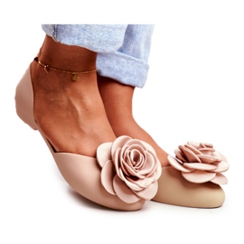 LU BOO Ballerine in gomma Meliski Flowers Beige Esther