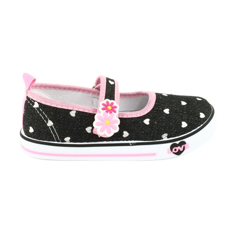 American Club TEN14 scarpe da ginnastica con velcro nero rosa