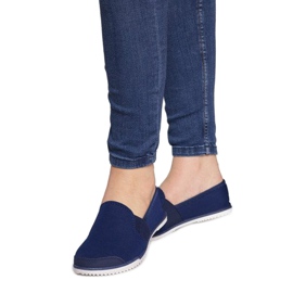 Sneakers slip-on blu navy HT48 in lycra