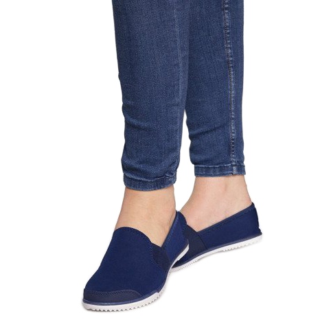 Sneakers slip-on blu navy HT48 in lycra