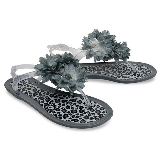 Sandali Meliski Con Fiore 555 Grigio