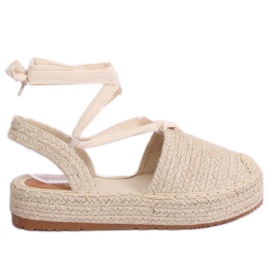 Sandali espadrillas da donna beige TU139P Beige
