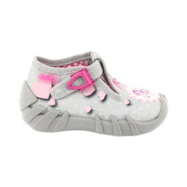 Scarpe per bambini Befado 110P359 bianco rosa grigio
